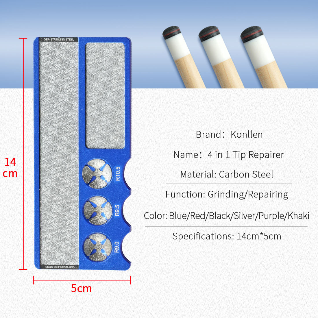 KONLLEN 4in1 Cue Tip Repair Tool