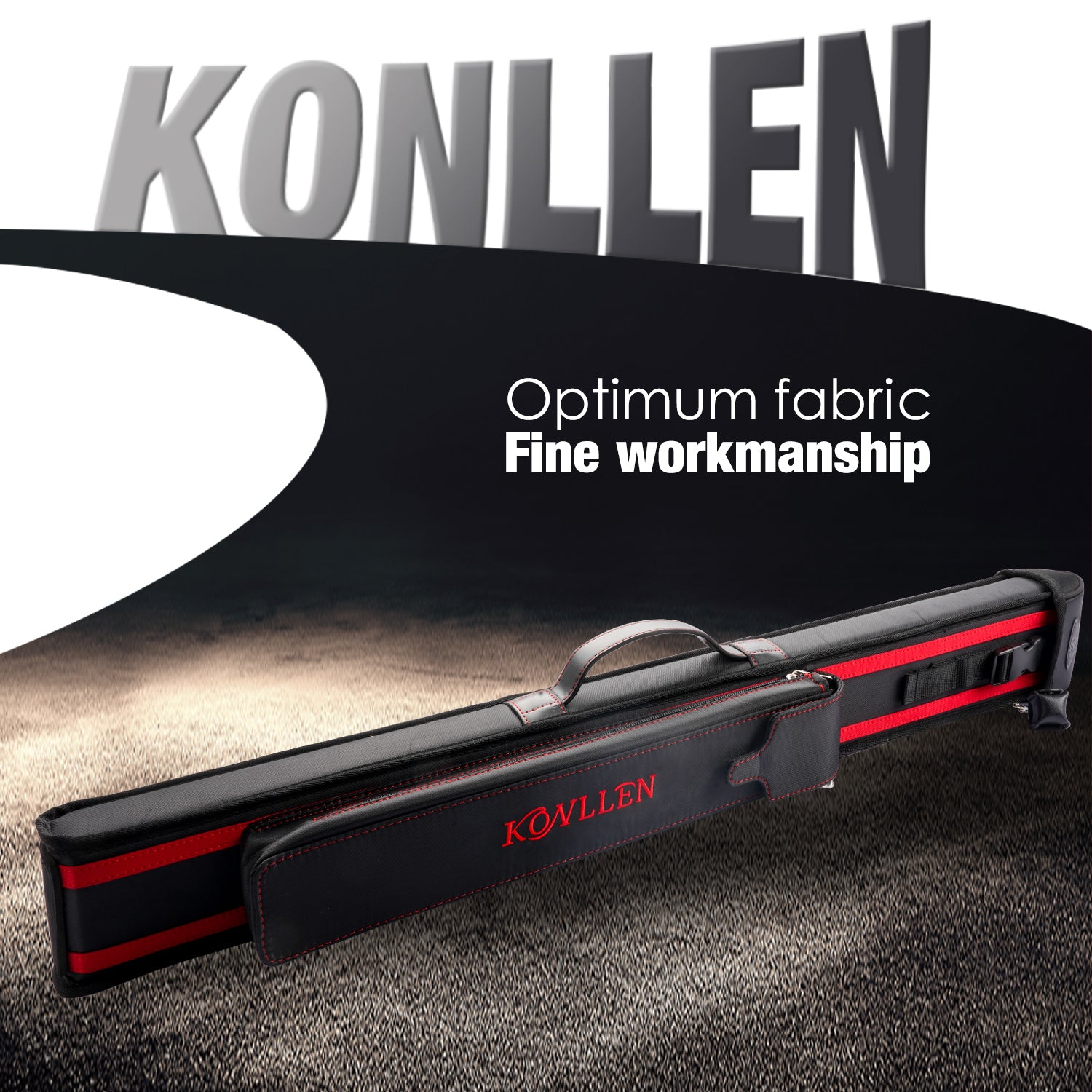 KONLLEN Oxford Cloth Hard Case - 1 Butt x 2 Shafts